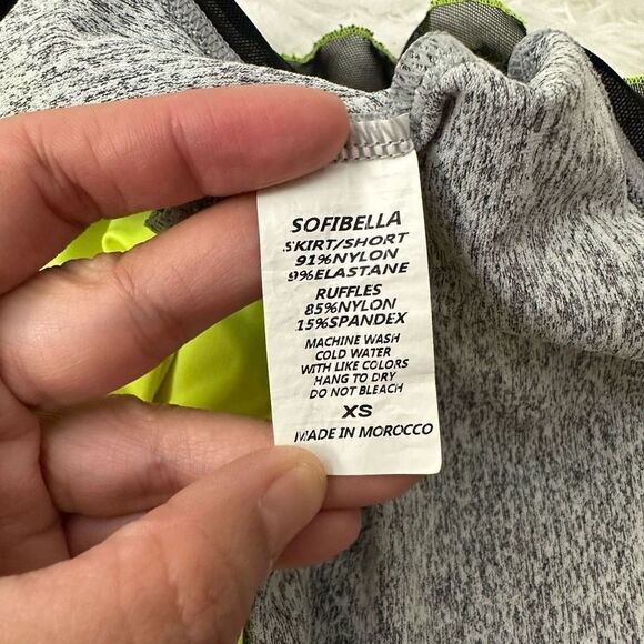 SOFIBELLA Gray stretchy Women’s Tennis/ Golf Ruffled Skorts size XS - Picture 5 of 6